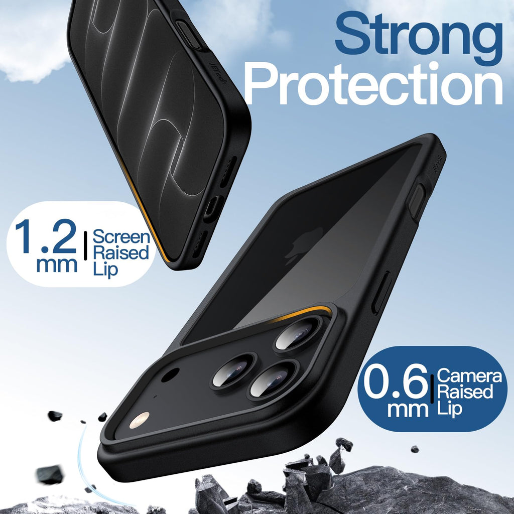 JETech Case for iPhone 17 Pro Max, Anti-Yellowing, Black
