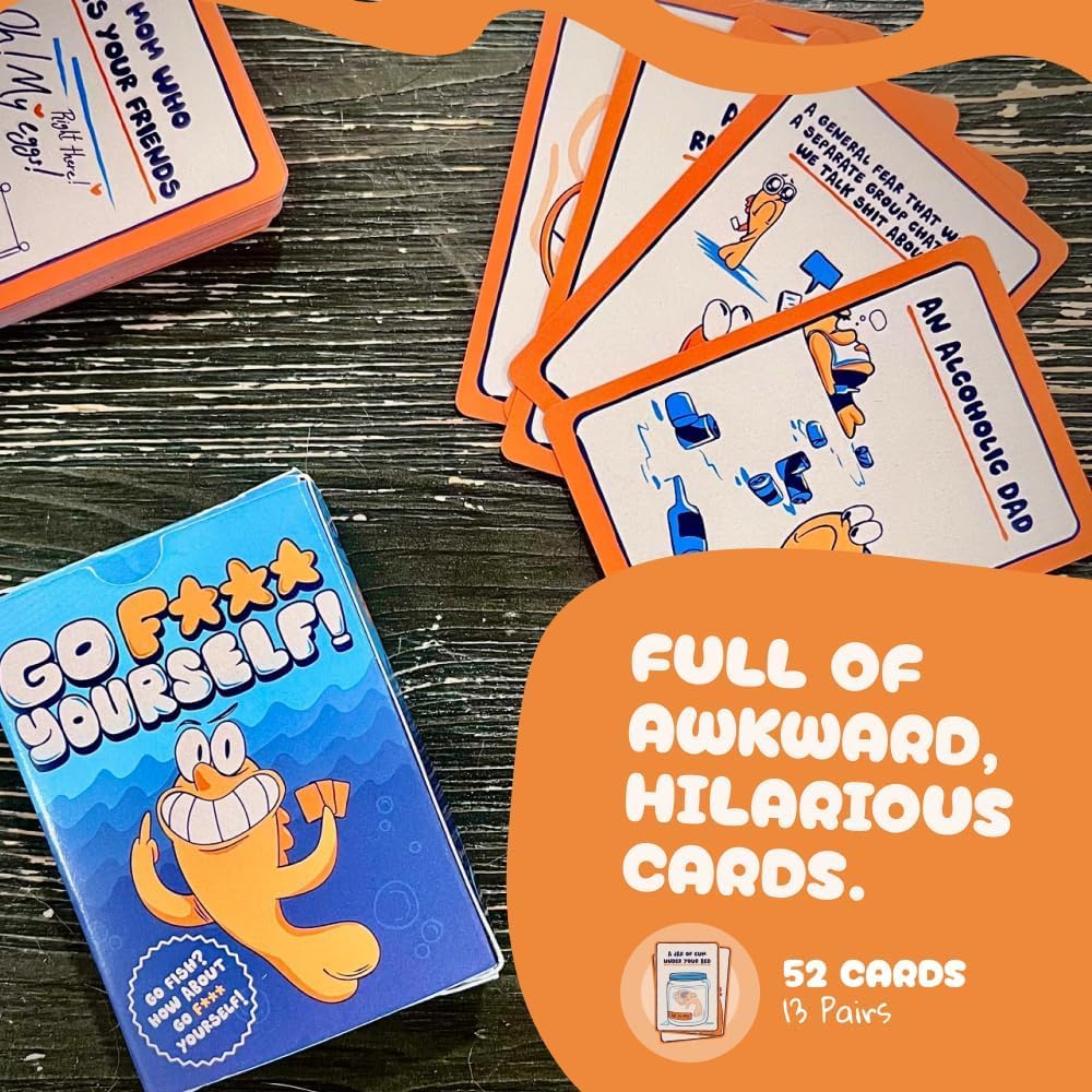 Go F Yourself Jesus Christ! Grown Up Go Fish Card Game, Funny Gag Gift