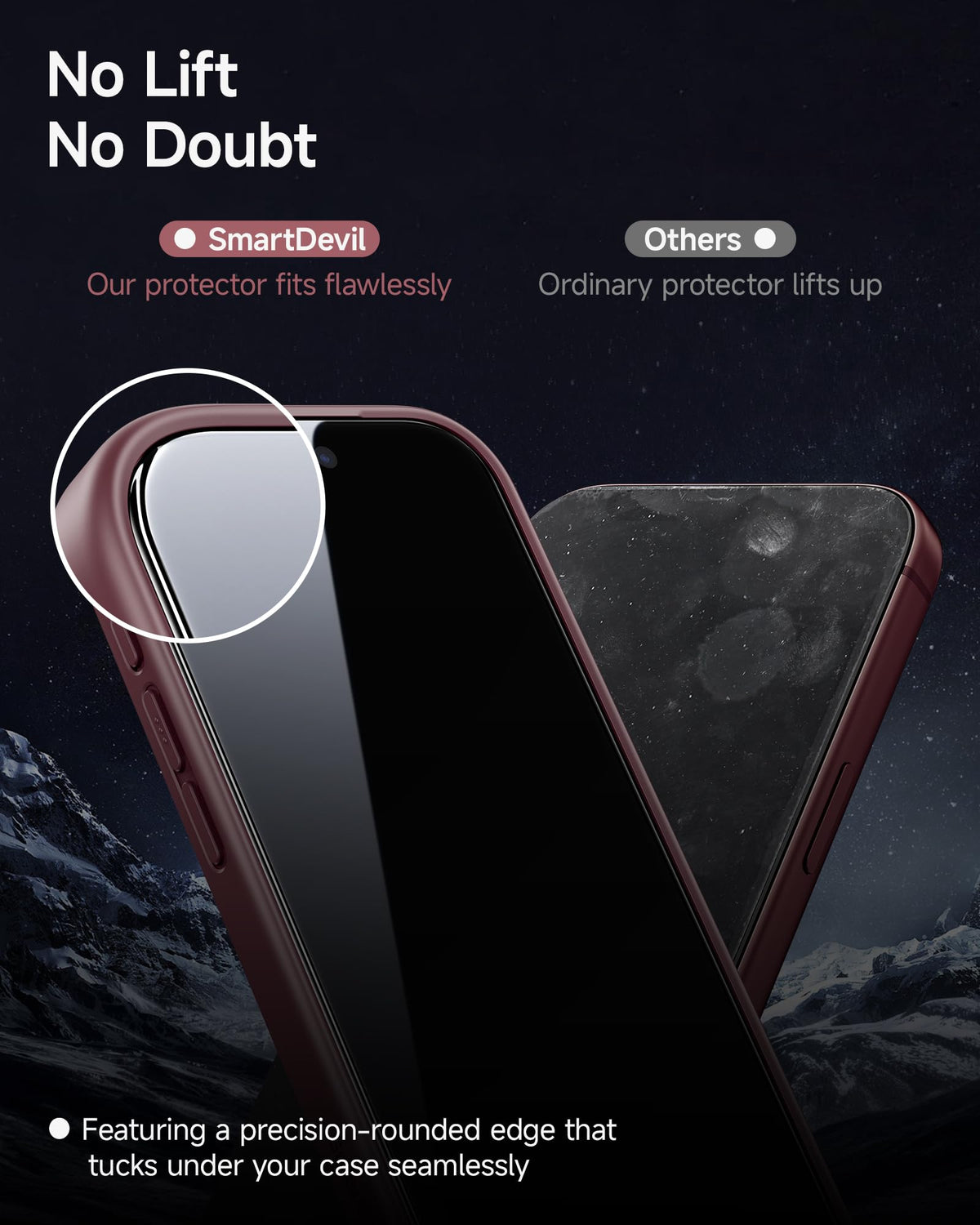 SMARTDEVIL 2 Pack Privacy Screen Protector for iPhone 17 Pro Max, Anti-Spy