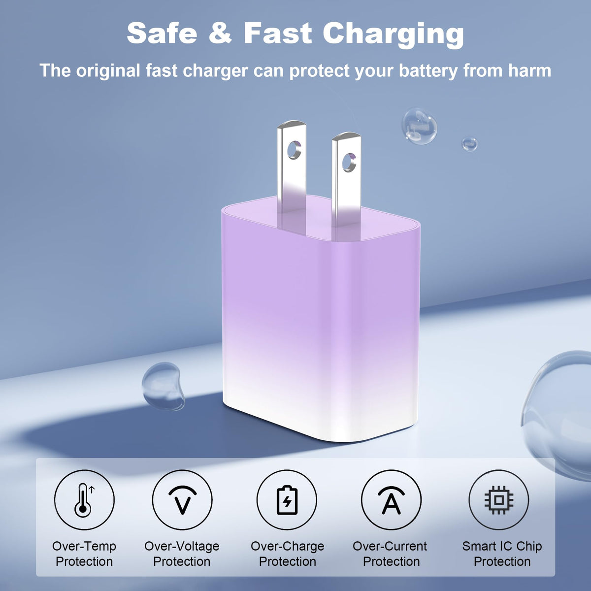 iPhone 18 Pro Max Charger, 40W USB C Fast Charging 2 Pack for Home & Travel
