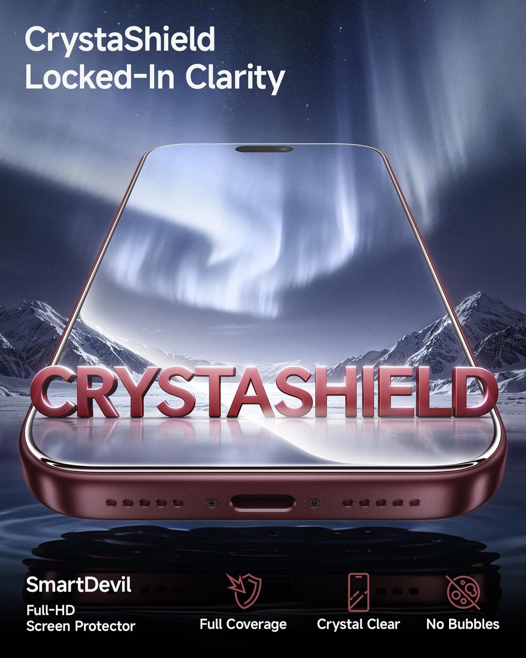 SMARTDEVIL 2 Pack Privacy Screen Protector for iPhone 17 Pro Max, Anti-Spy