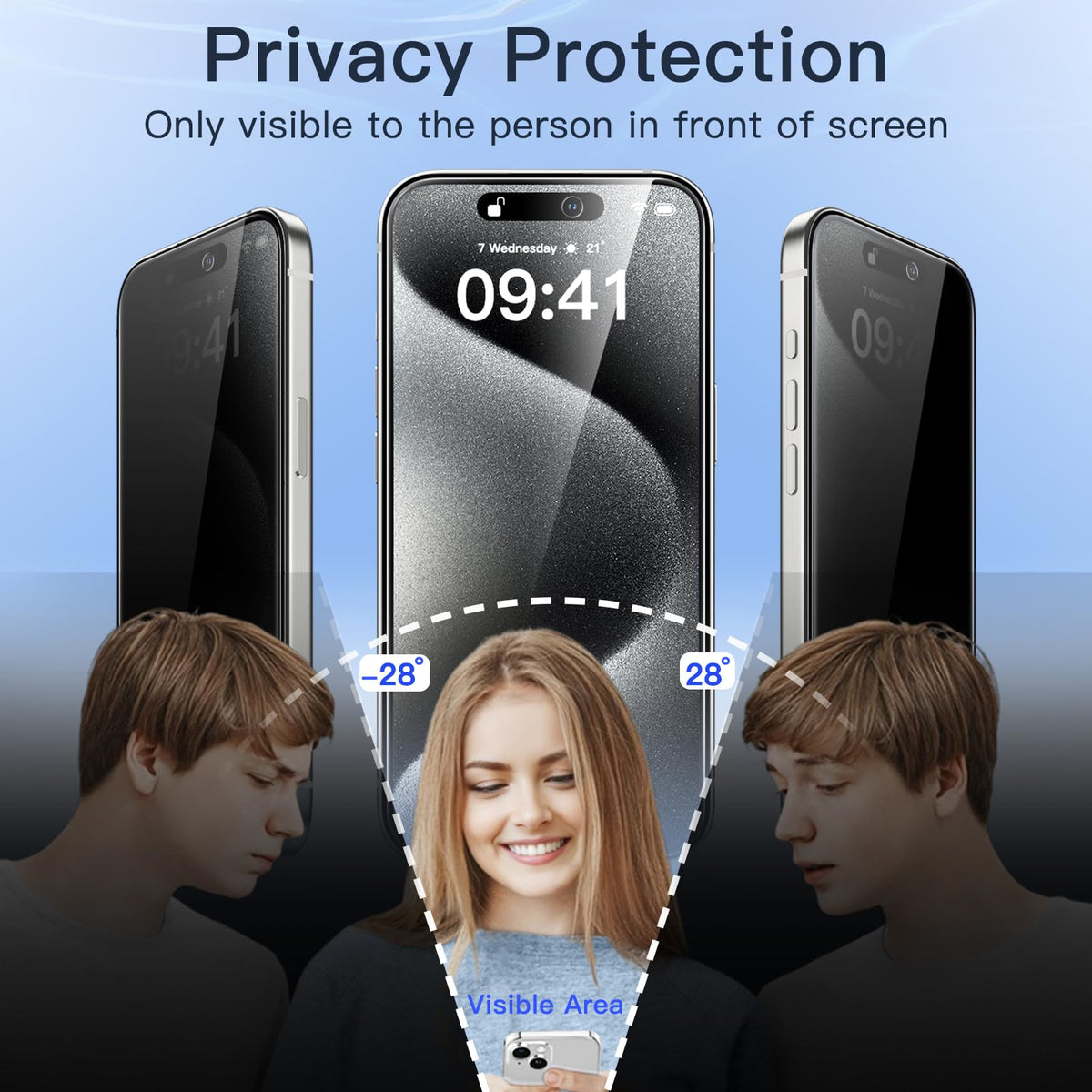JETech Privacy Screen Protector for iPhone 18 Pro, 2-Pack