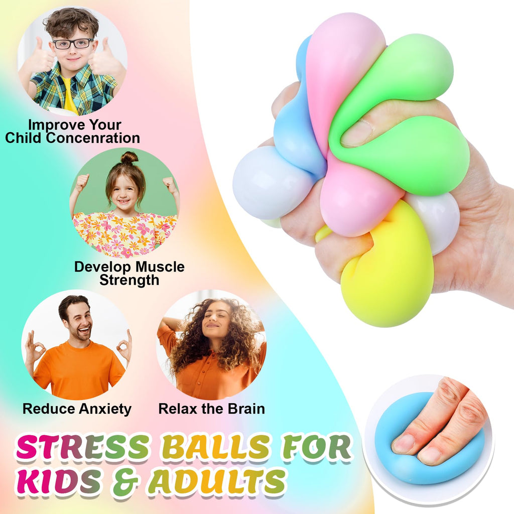 VISCOO 12 Pack Slow Rising Stress Cube, Stress Balls Fidget Squishy Toys