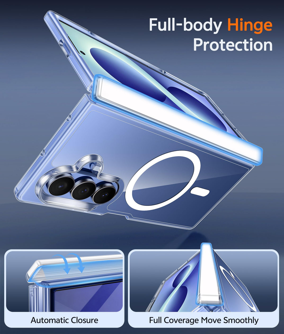 FNTCASE for iPhone 18 Pro Case/17 Pro Case Clear with Screen Protector