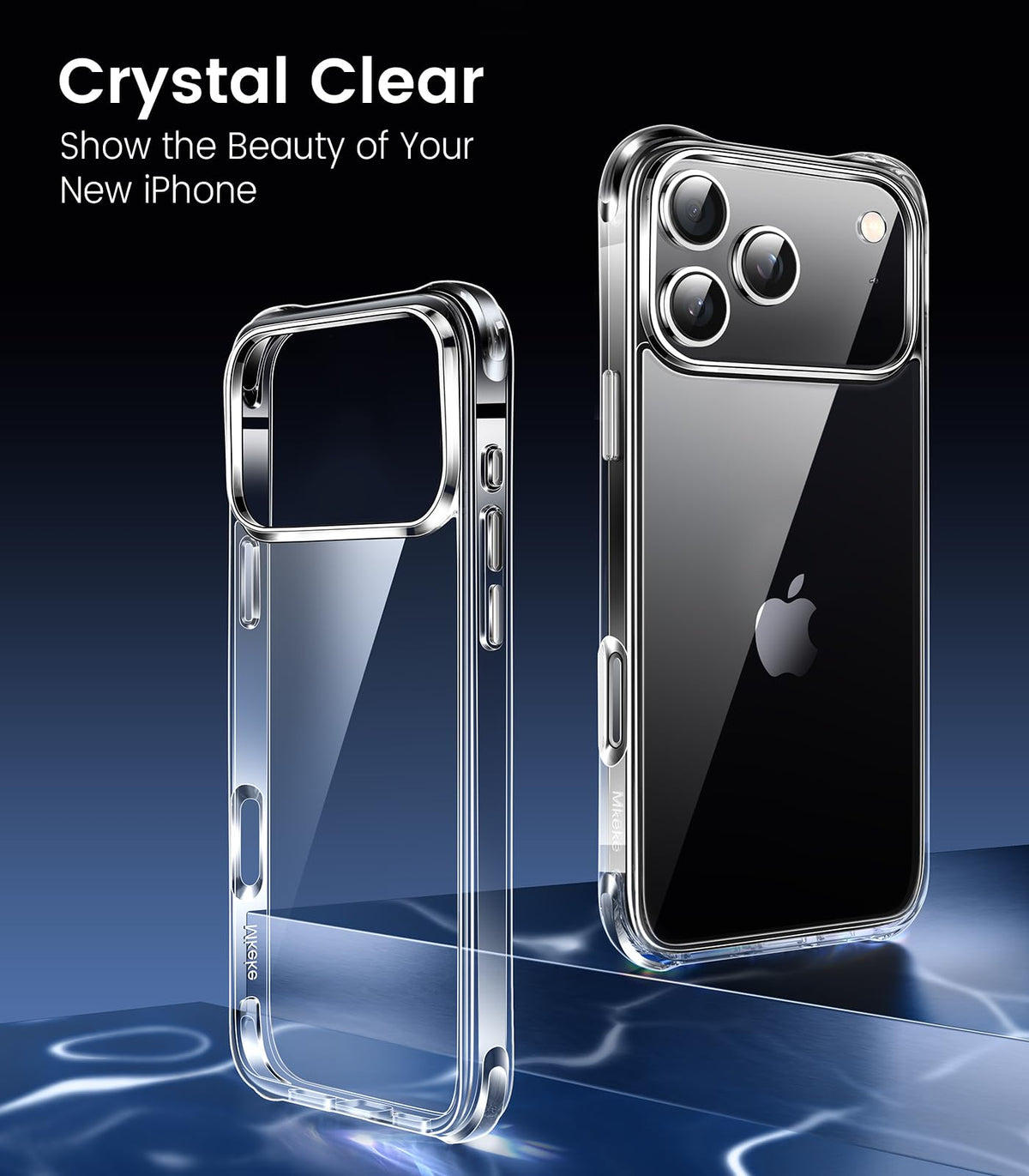 Mkeke for iPhone 18 Pro Max Case Clear [Not-Yellowing]