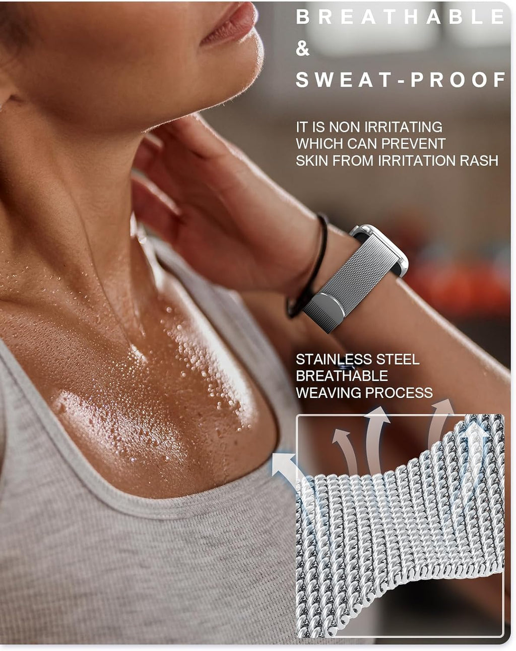 Original Milanese Loop Compatible with Apple Watch Bands for Women & Men