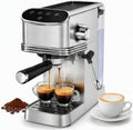 Kismile 20-Bar Espresso Machine with Milk Frother for Ground & Capsule