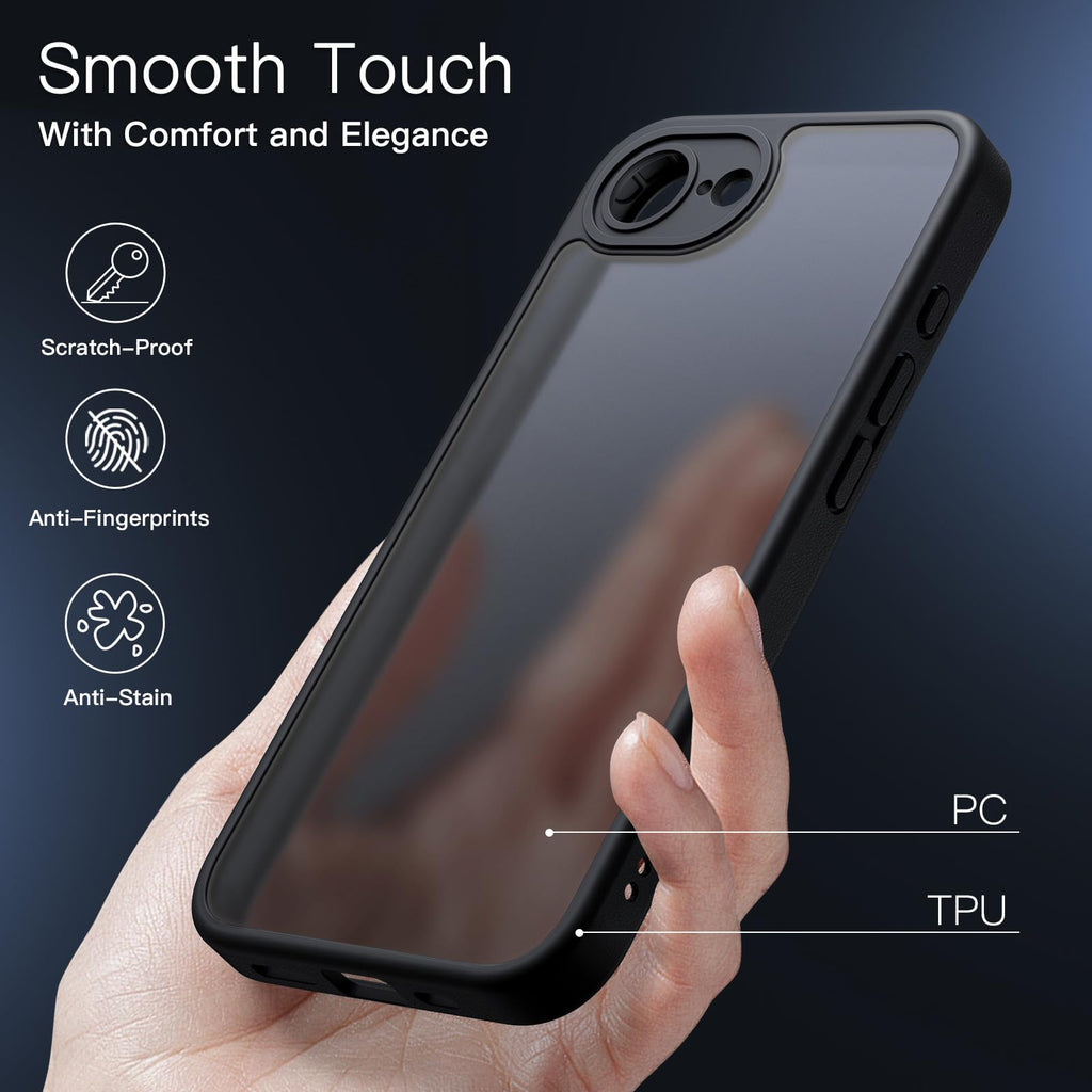 JETech Matte Case for iPhone Air, Black