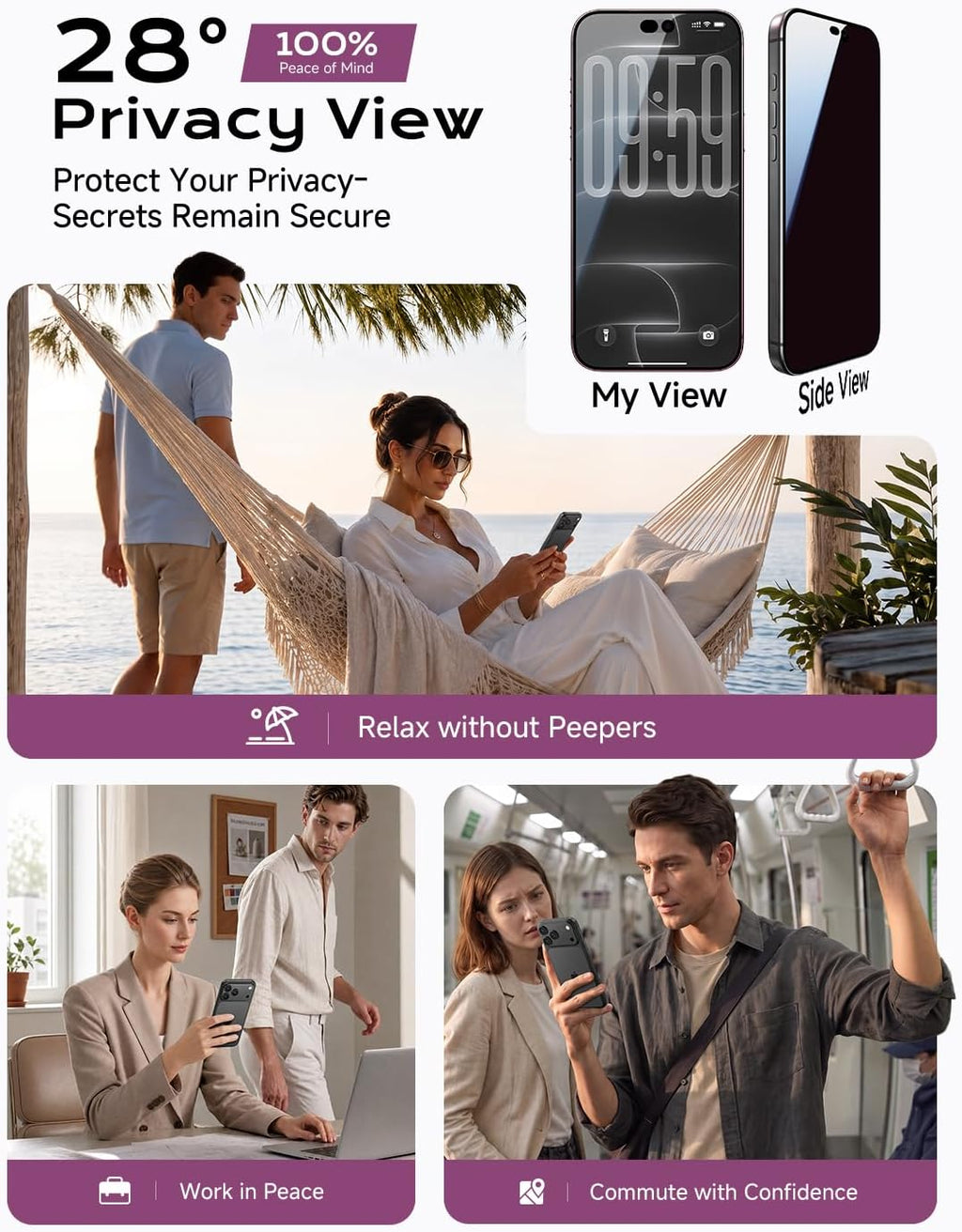 MAGIC JOHN Privacy 2Pack Galaxy S25 Plus Screen Protector