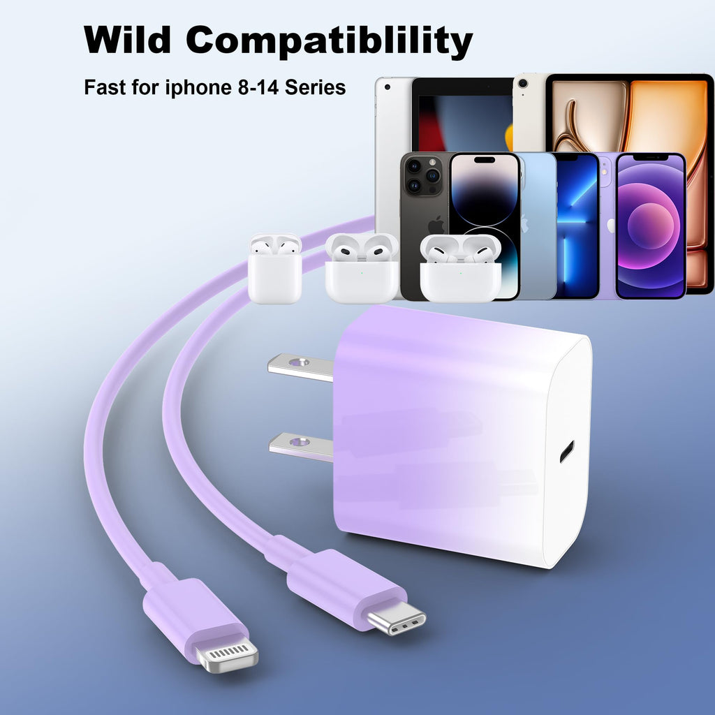 iPhone 18 Pro Max Charger, 40W USB C Fast Charging 2 Pack for Home & Travel