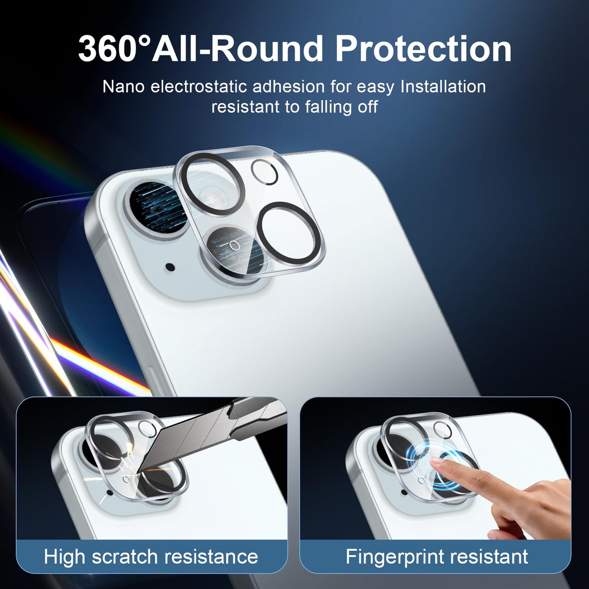 NEW'C for iPhone 16 Pro Screen Protector + Camera Lens Protector + Tool