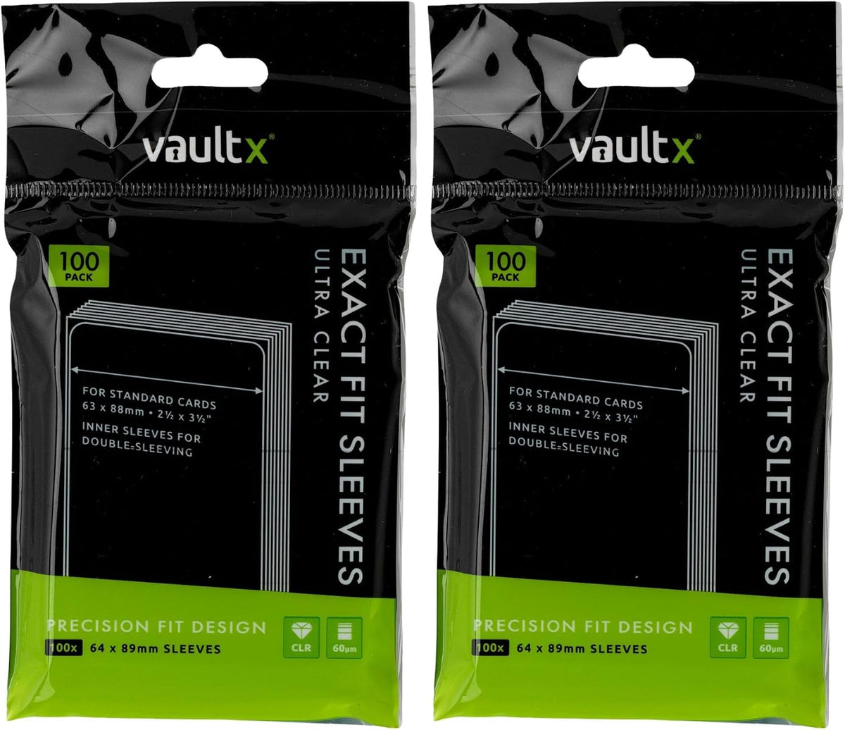 Vault X Exact Fit Inner Sleeves (200 Pack) Clear for Trading Cards