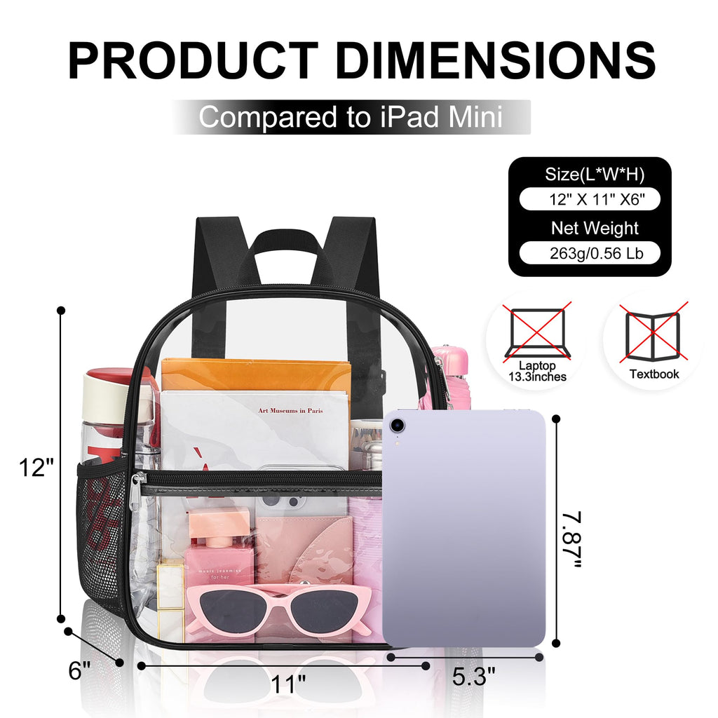 Oraben Clear Backpack for Stadium Events Sports Fan Backpack Stadium Bag