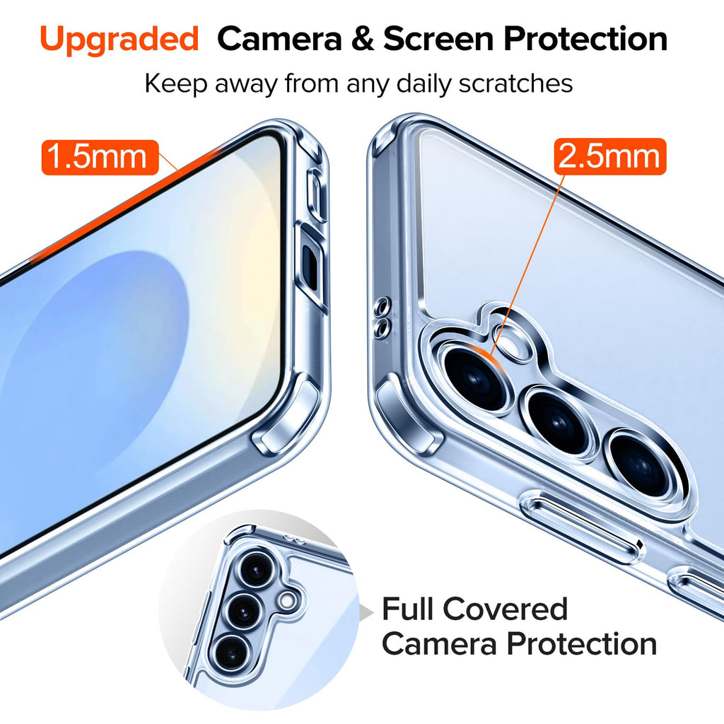 ivoler 3-in-1 Case for iPhone 16 Plus 6.7 inch, Clear