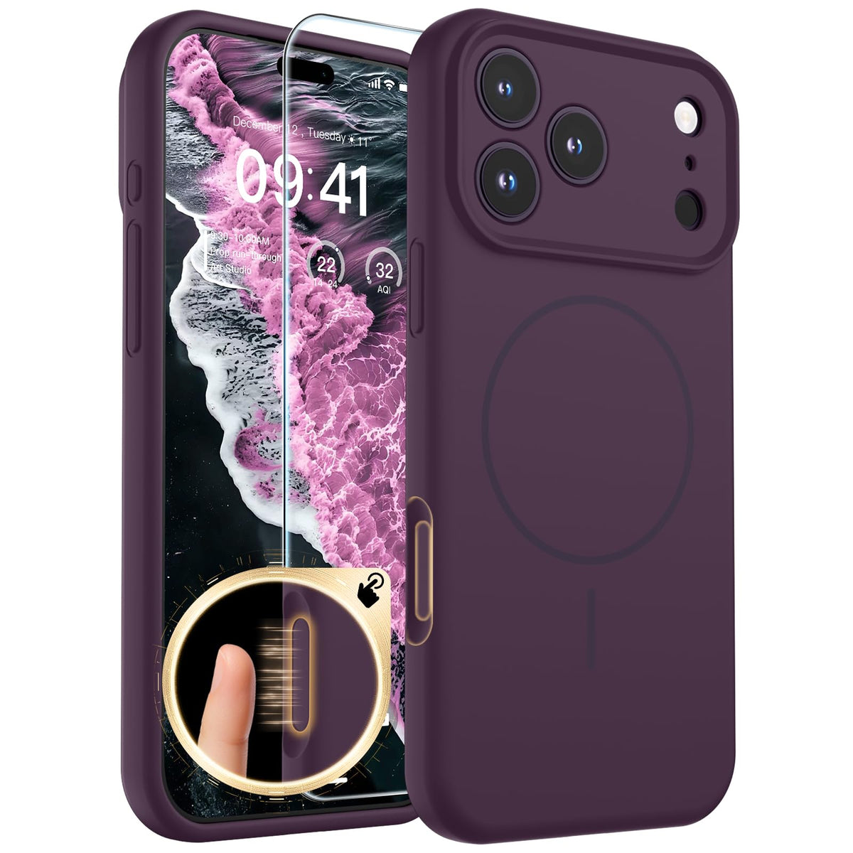 SUPFINE Silicone & Magnetic for iPhone 17 Pro Max Case White