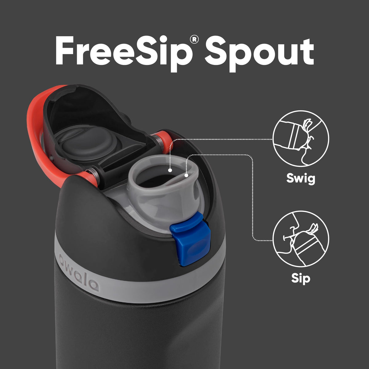 Owala Marvel Spider-Man FreeSip Stainless Steel Water Bottle 32 oz