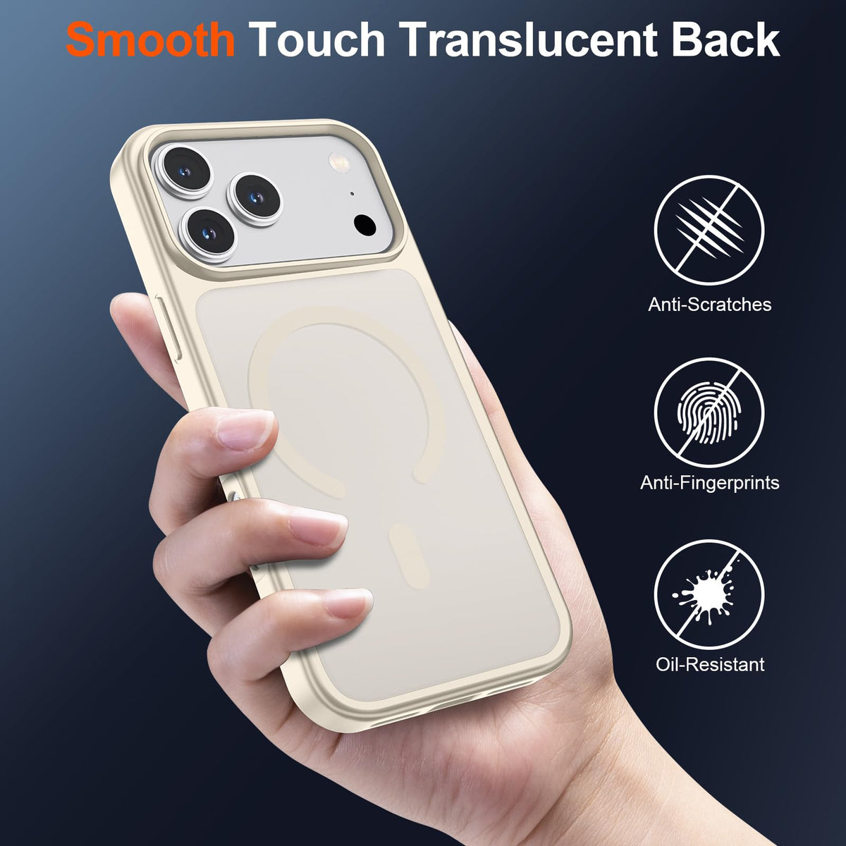 SUPFINE Magnetic for iPhone 18 Pro Max/17 Pro Max Case Dark Blue