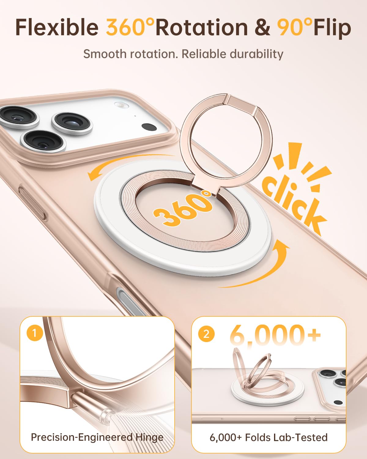 SYNCWIRE for MagSafe Phone Grip, Magnetic Phone Ring Holder Stand Kickstand