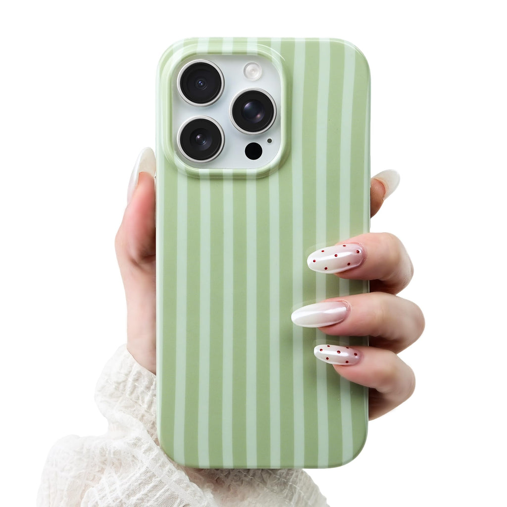 Cute Striped Case for iPhone 12 Pro Max 6.7",Pink/Yellow