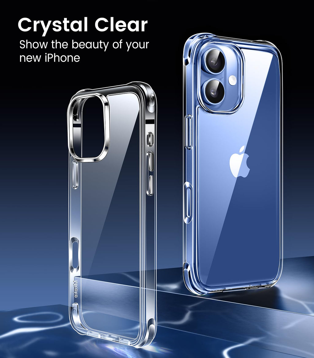 Mkeke for iPhone 18 Pro Max Case Clear [Not-Yellowing]