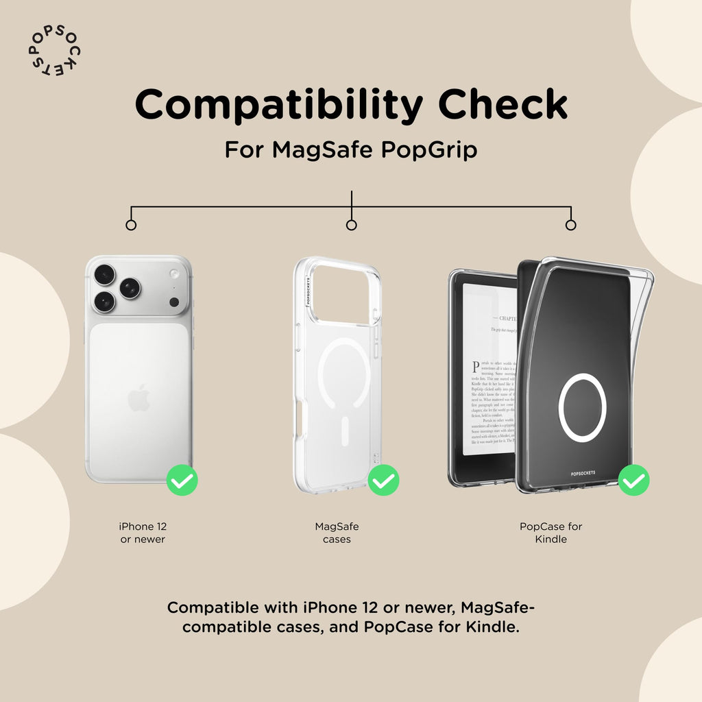 PopSockets Adhesive Phone Grip, Holder- Black