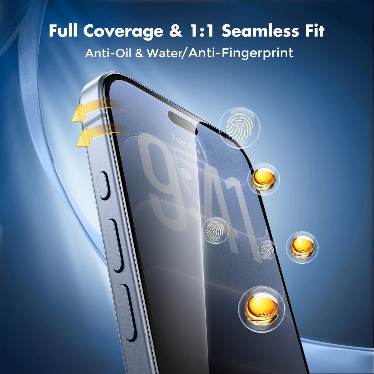 UNBREAKcable Privacy Screen Protector for iPhone 16 Pro Max, Full Coverage