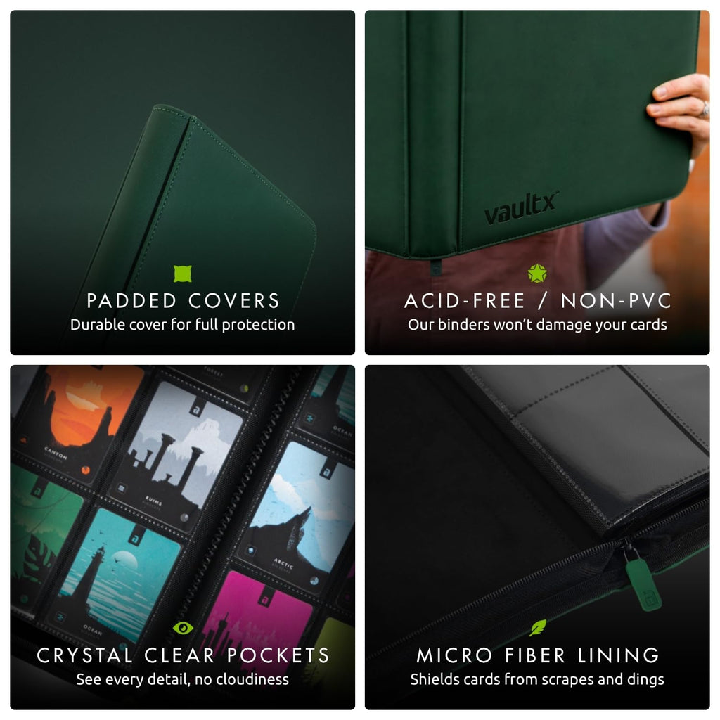 Vault X 9 Pocket Zip Trading Card Binder 360 Cards Exo-Tec (Black)