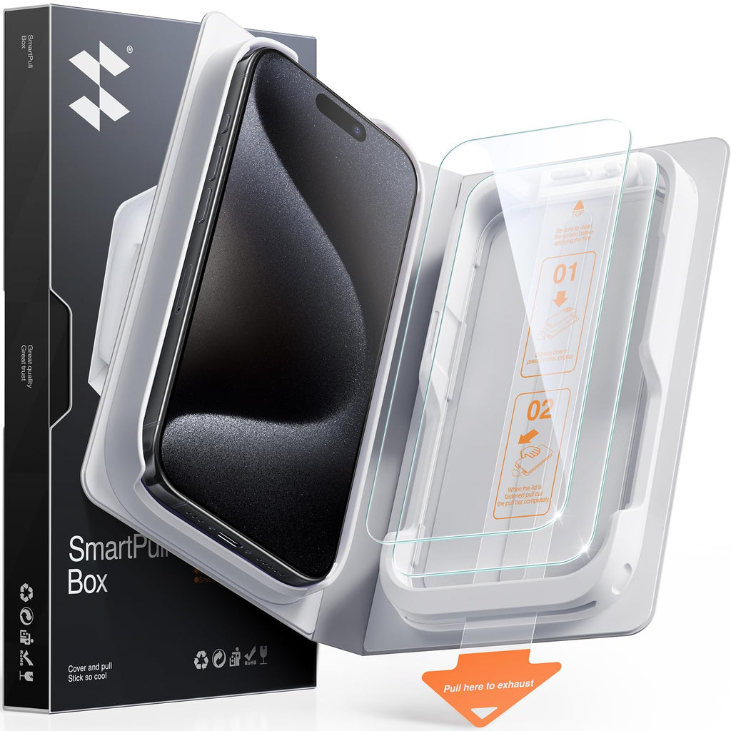 SMARTDEVIL 2 Pack Privacy Screen Protector for iPhone 17 Pro Max, Anti-Spy