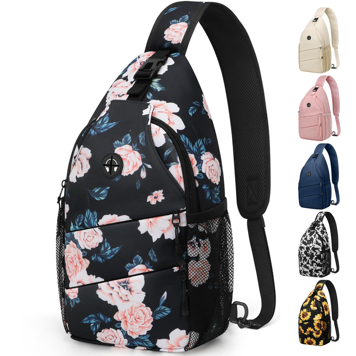 Pritent Crossbody Bags for Women Men Trendy Sling Bag Backpack Casual Chest Bag with Convertible Shoulder Strap
