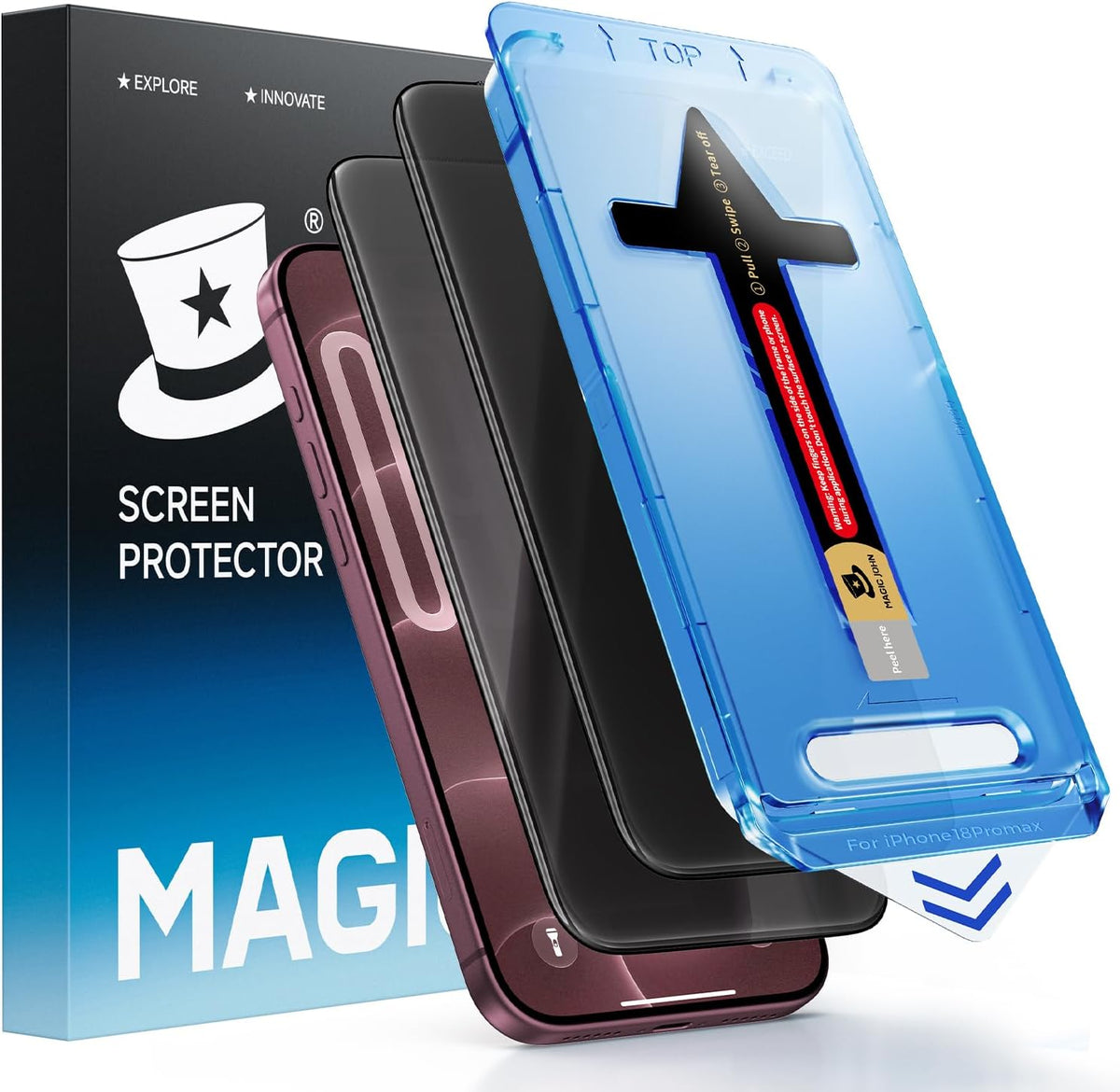 MAGIC JOHN Privacy 2Pack Galaxy S25 Plus Screen Protector