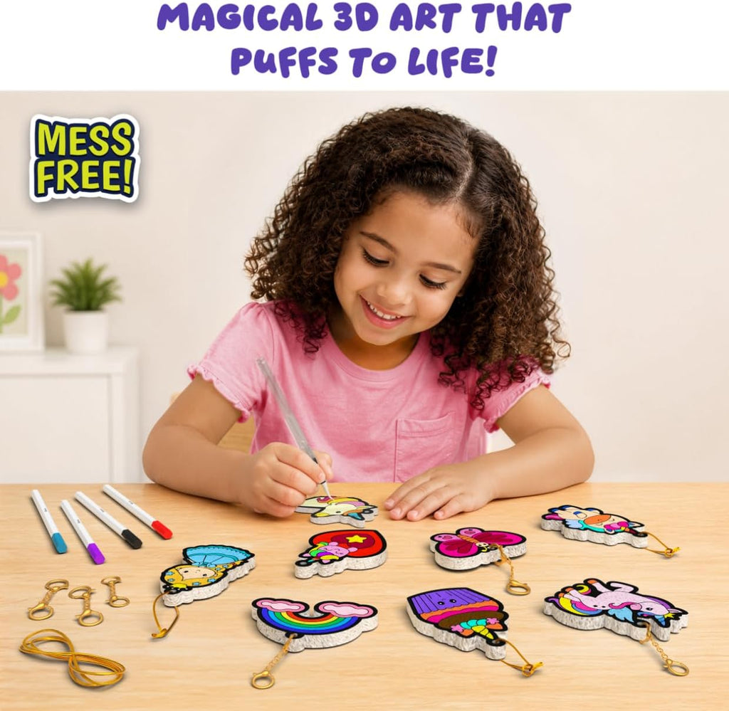 Skillmatics Aqua Puffs Unicorns, Art & Craft Gift for Kids, Paint by Number
