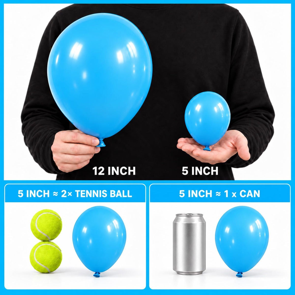 Jobkoo Metallic Green Balloons 5 Inch, Mini Small Chrome Dark Green Balloon