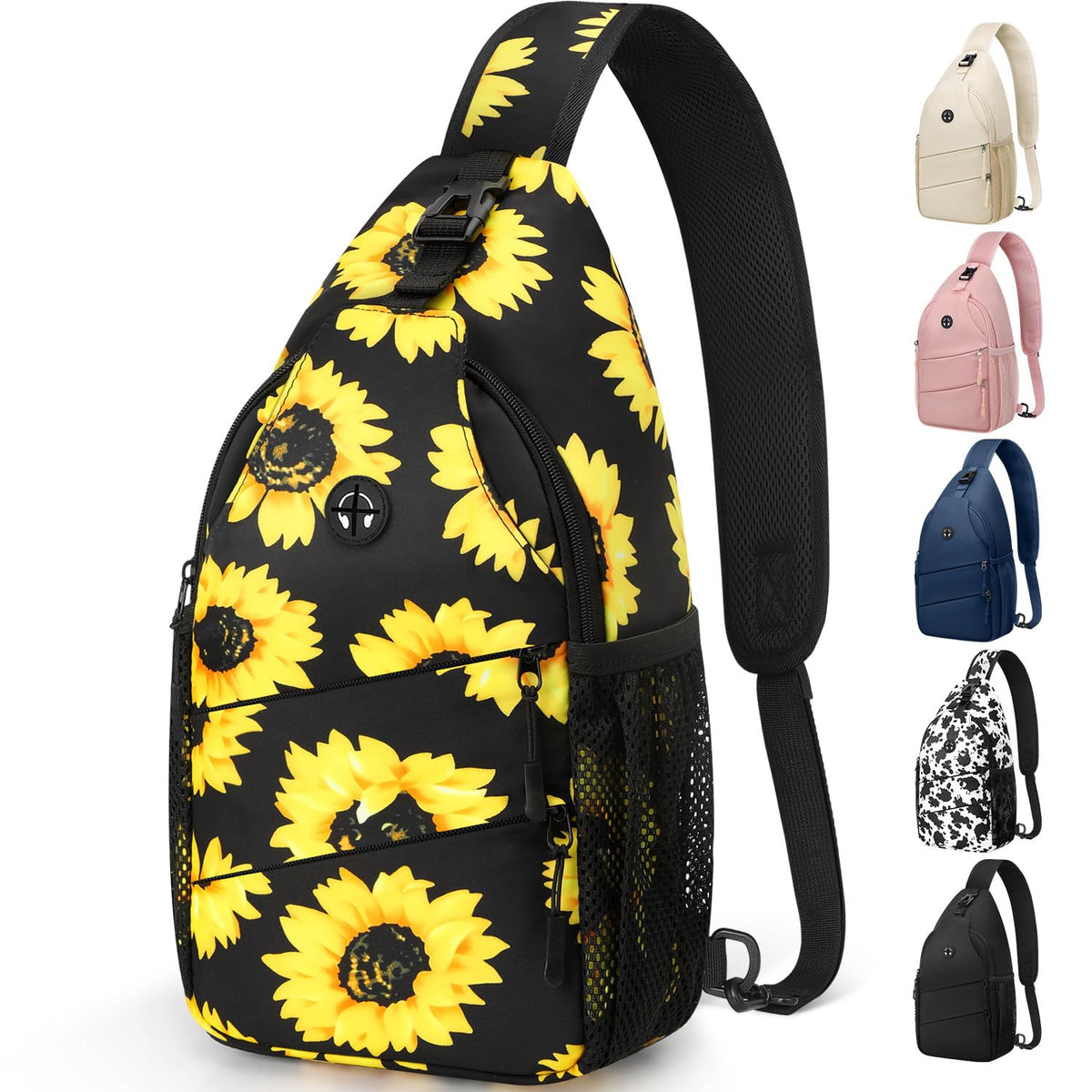 Pritent Crossbody Bags for Women Men Trendy Sling Bag Backpack Casual Chest Bag with Convertible Shoulder Strap