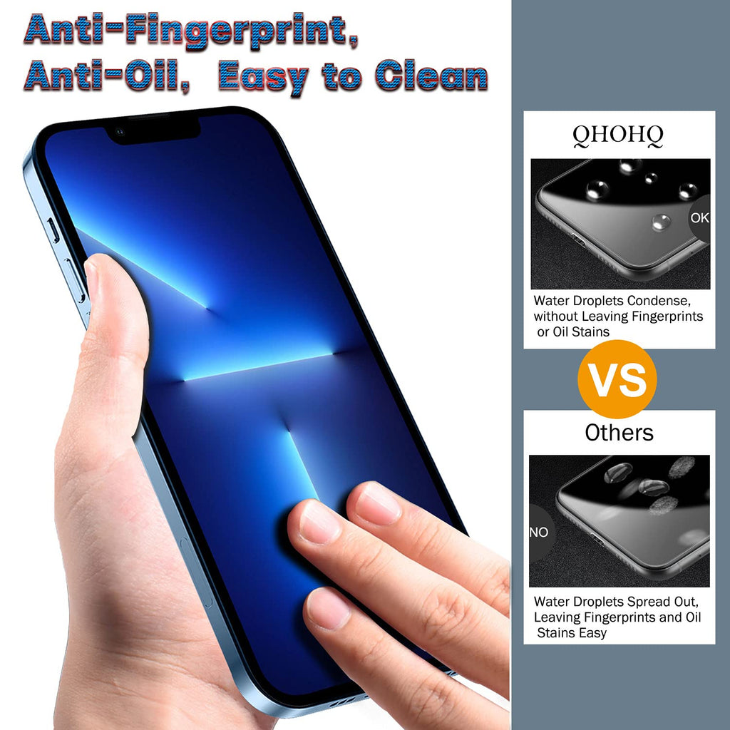 QHOHQ for iPhone 18 Pro Screen Protector, 9H+ Tempered Glass, 3+3 Pack