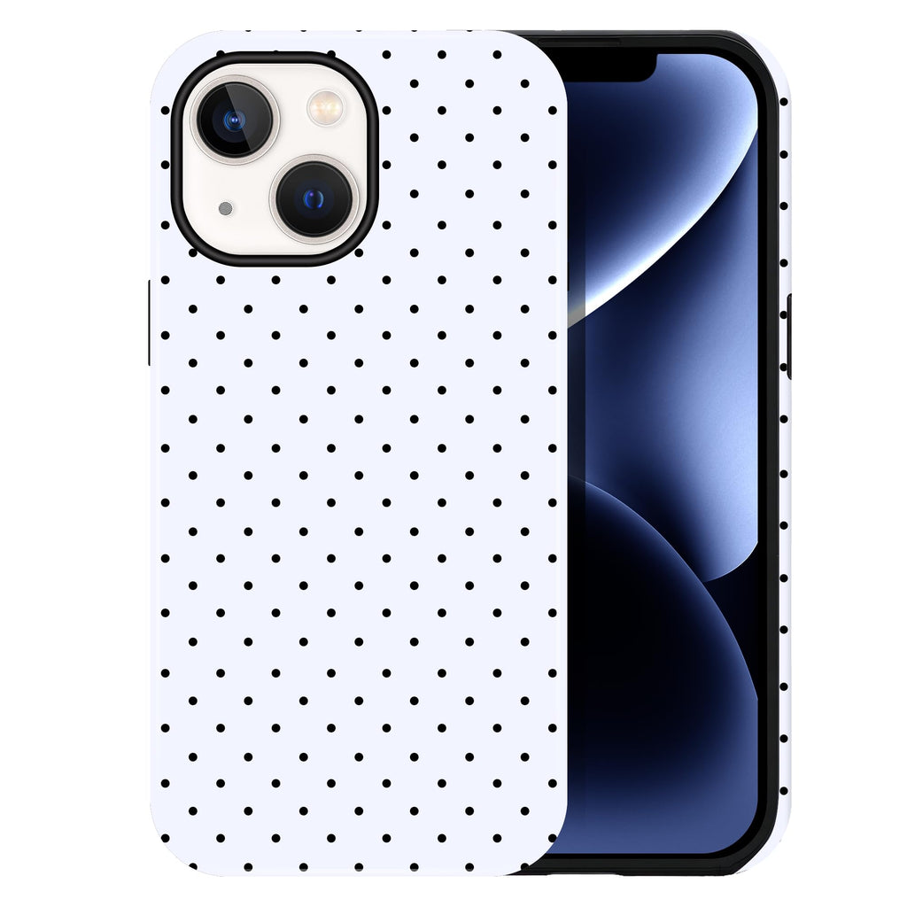 Polka Dot Pattern Phone Case for iPhone 16 Pro Max 6.9", Navy