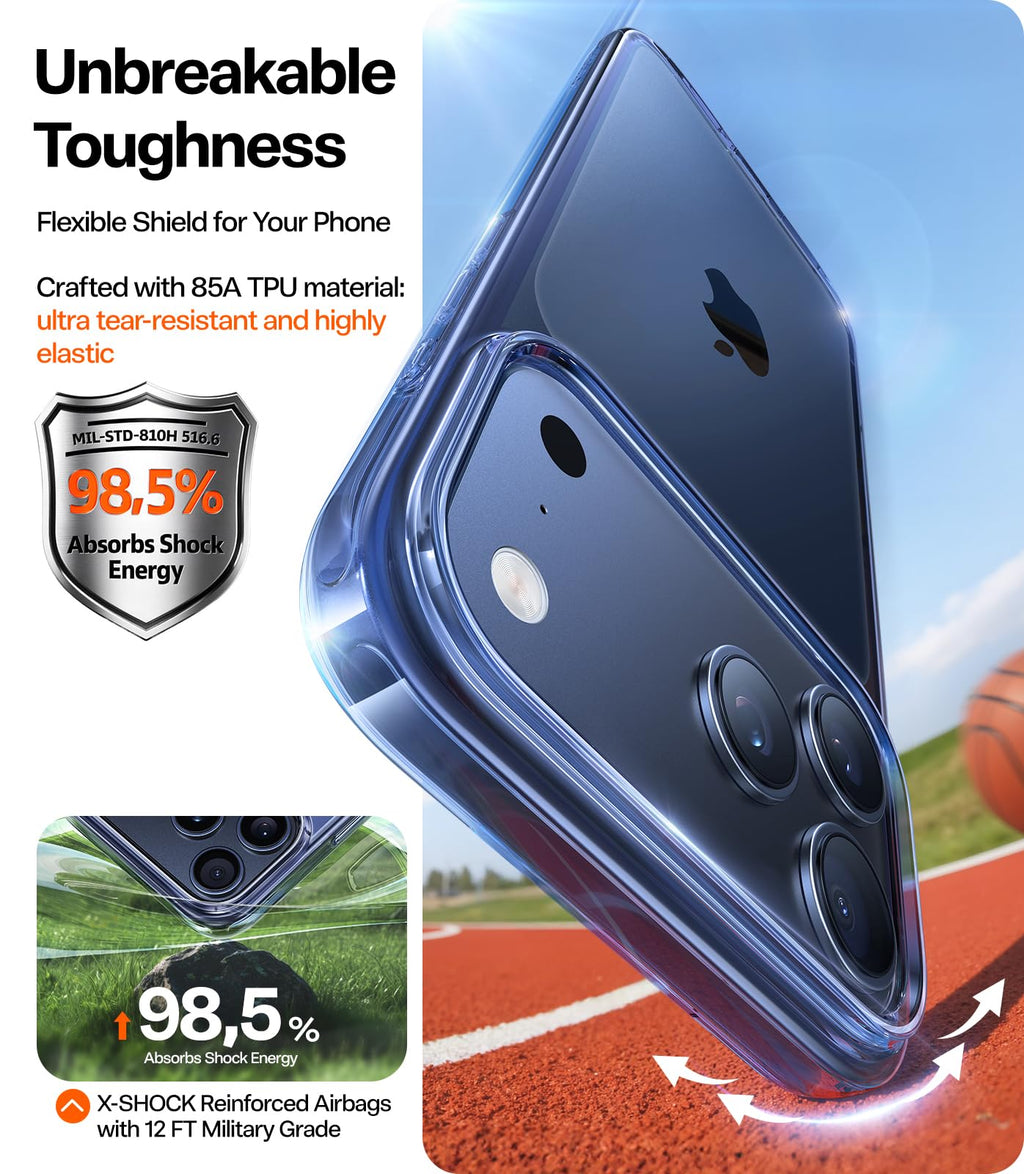 TORRAS for iPhone 14 Pro Max Case, Anti-Yellowing, Crystal Clear