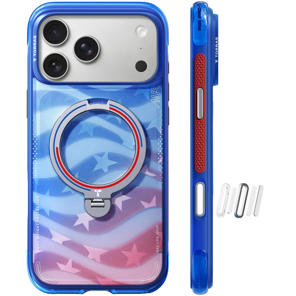 TORRAS Ostand Q3 Air for iPhone 15 Pro Max Case with Stand, Shockproof