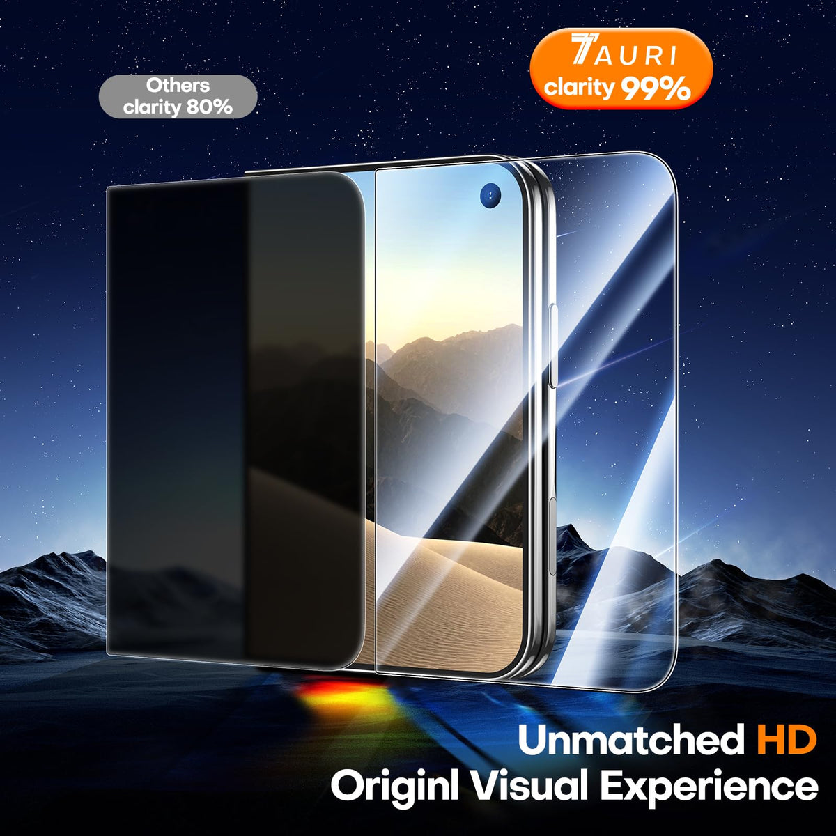 TAURI 2 Pack for Samsung Galaxy Z Fold 8 Ultra Screen Protector Clear
