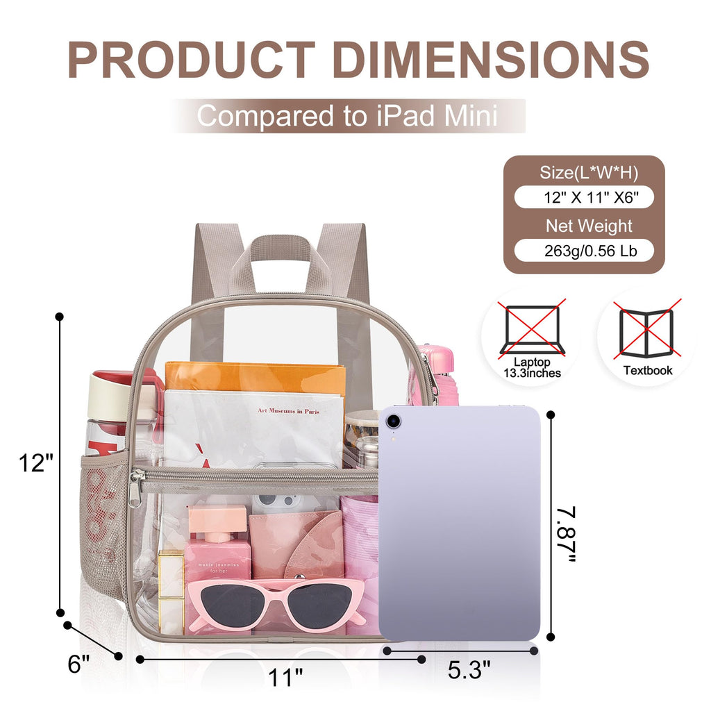 Oraben Clear Backpack for Stadium Events Sports Fan Backpack Stadium Bag