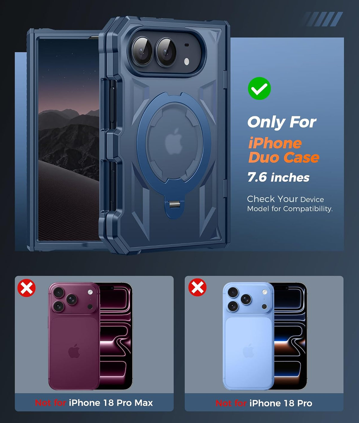 FNTCASE for Motorola Razr 2026/2025 Case with 360 Spin Magnetic Kickstand