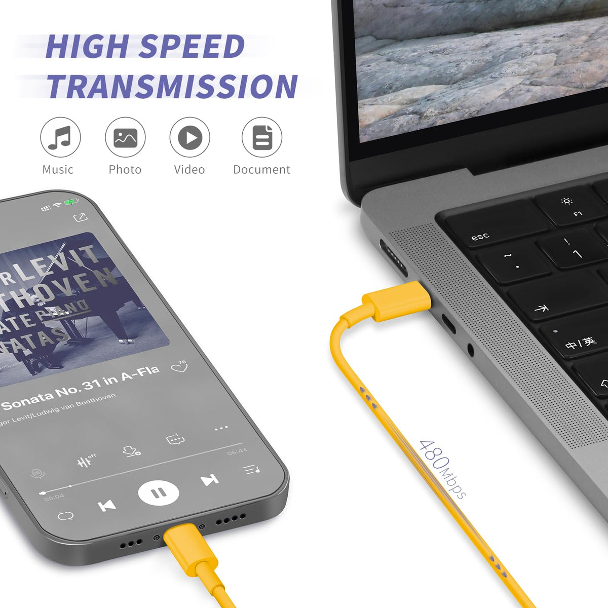 iPhone 14 13 12 11 Charger Fast Charging,USB C Charger with 10FT/6FT Cable