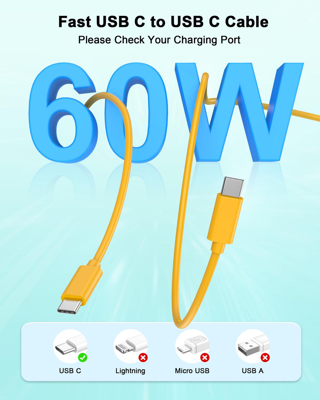 iPhone 18 17 16 15 Charger Fast Charging 10FT 20W USB C Charger Block Cable