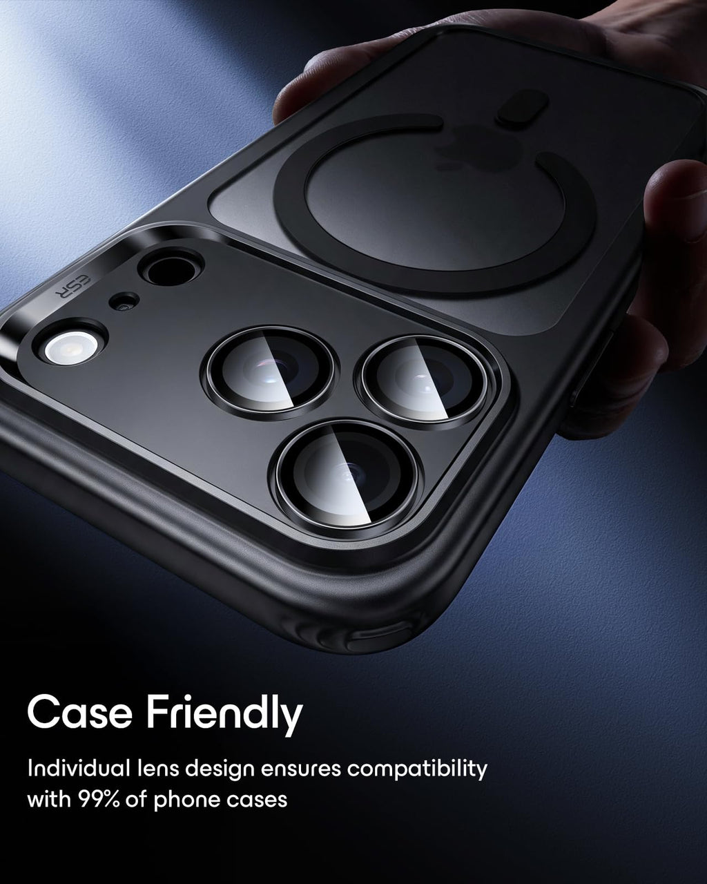 ESR for iPhone Duo Camera Lens Protector, 2 Pack, Black