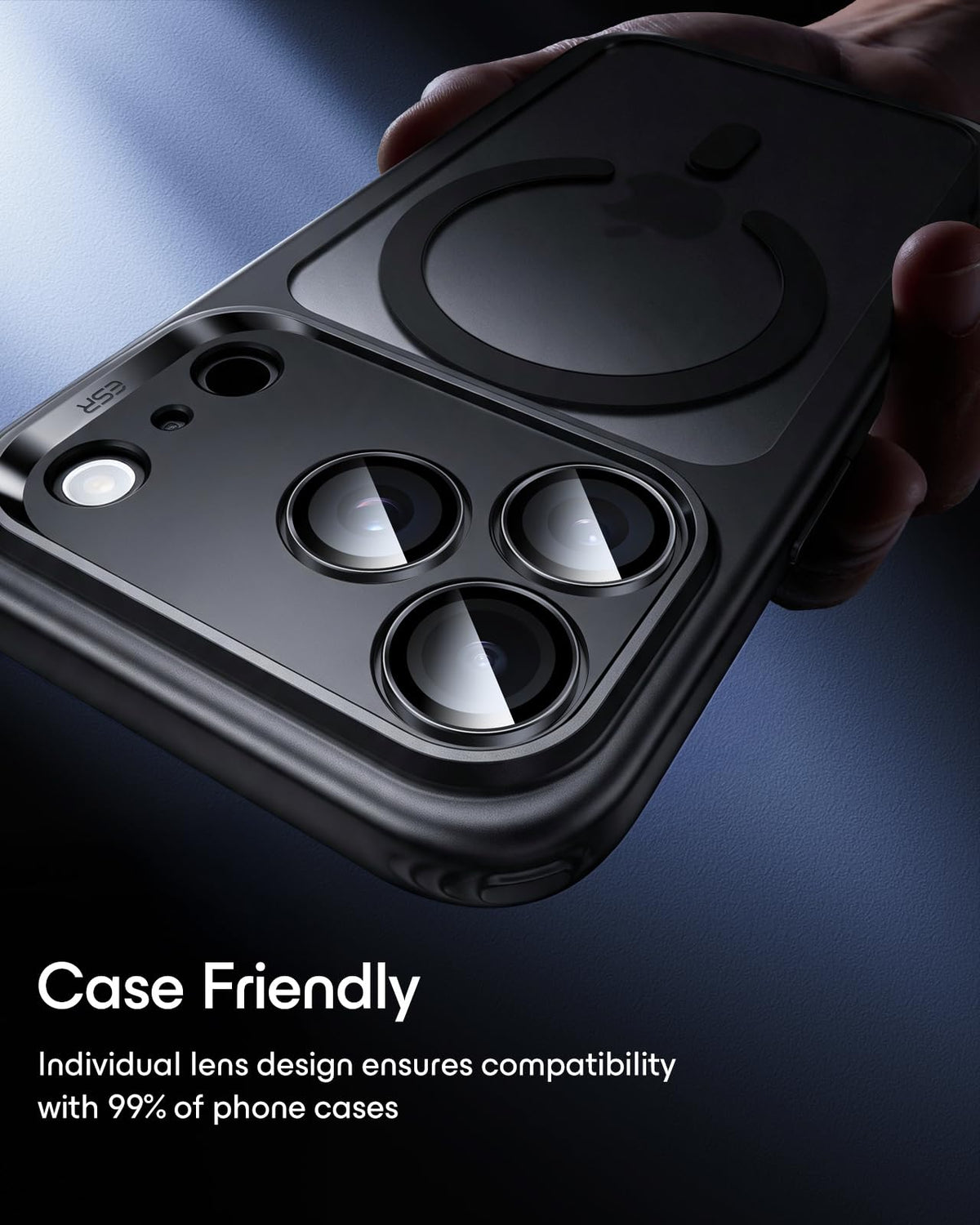 ESR for iPhone Duo Camera Lens Protector, 2 Pack, Black