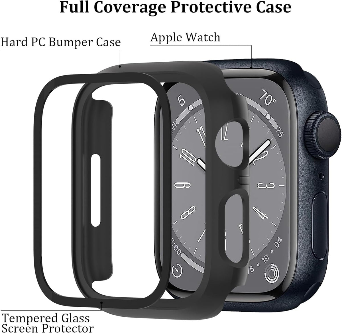 6-Pack Case with Screen Protector for Apple Watch Series 11/10 46mm