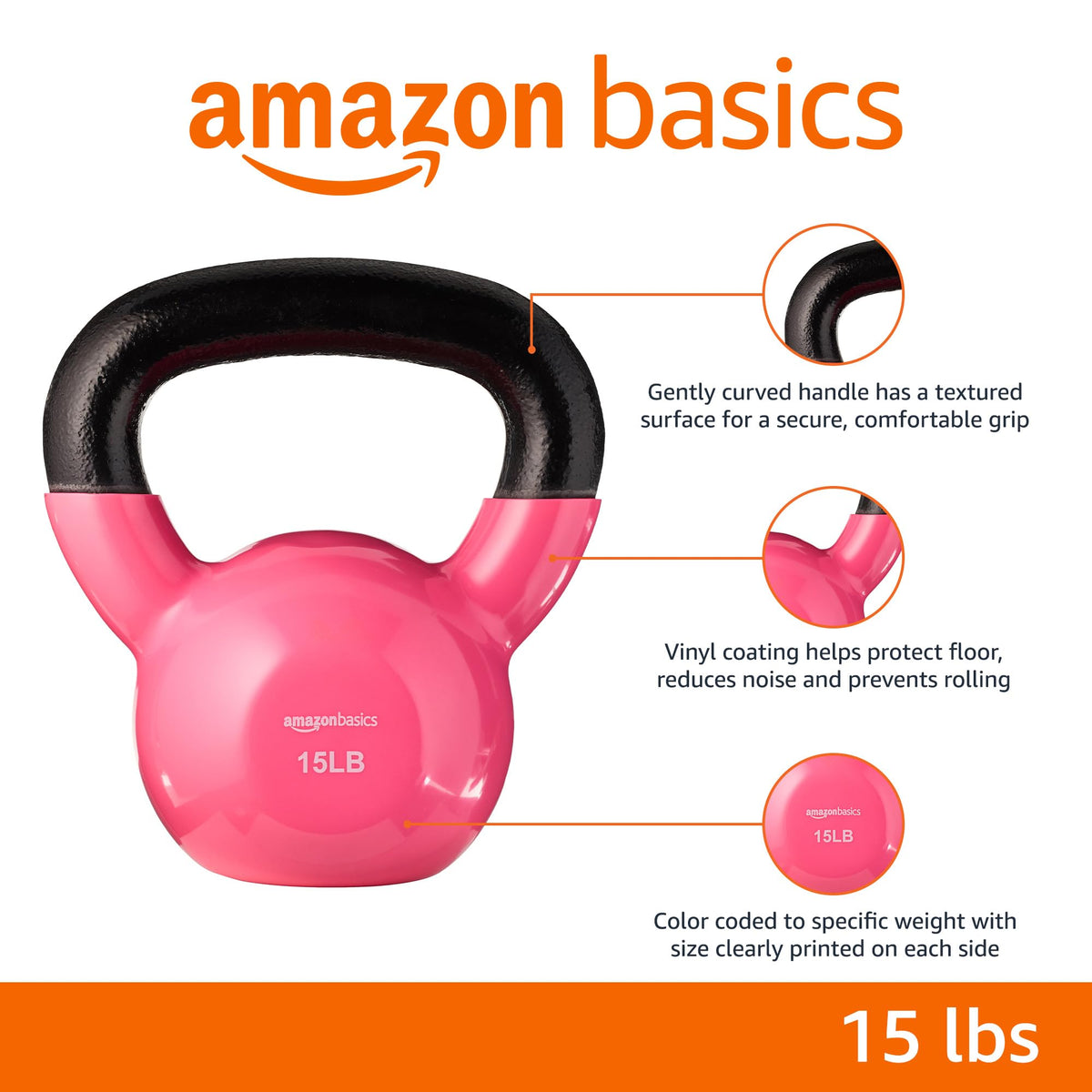 Amazon Basics Vinyl Kettlebell