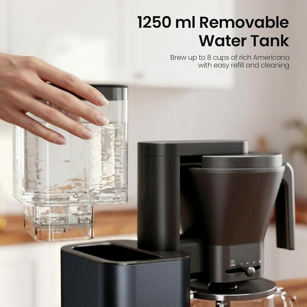 Kismile SCA-Certified 8-Cup Drip Coffee Maker with Pour-Over Control
