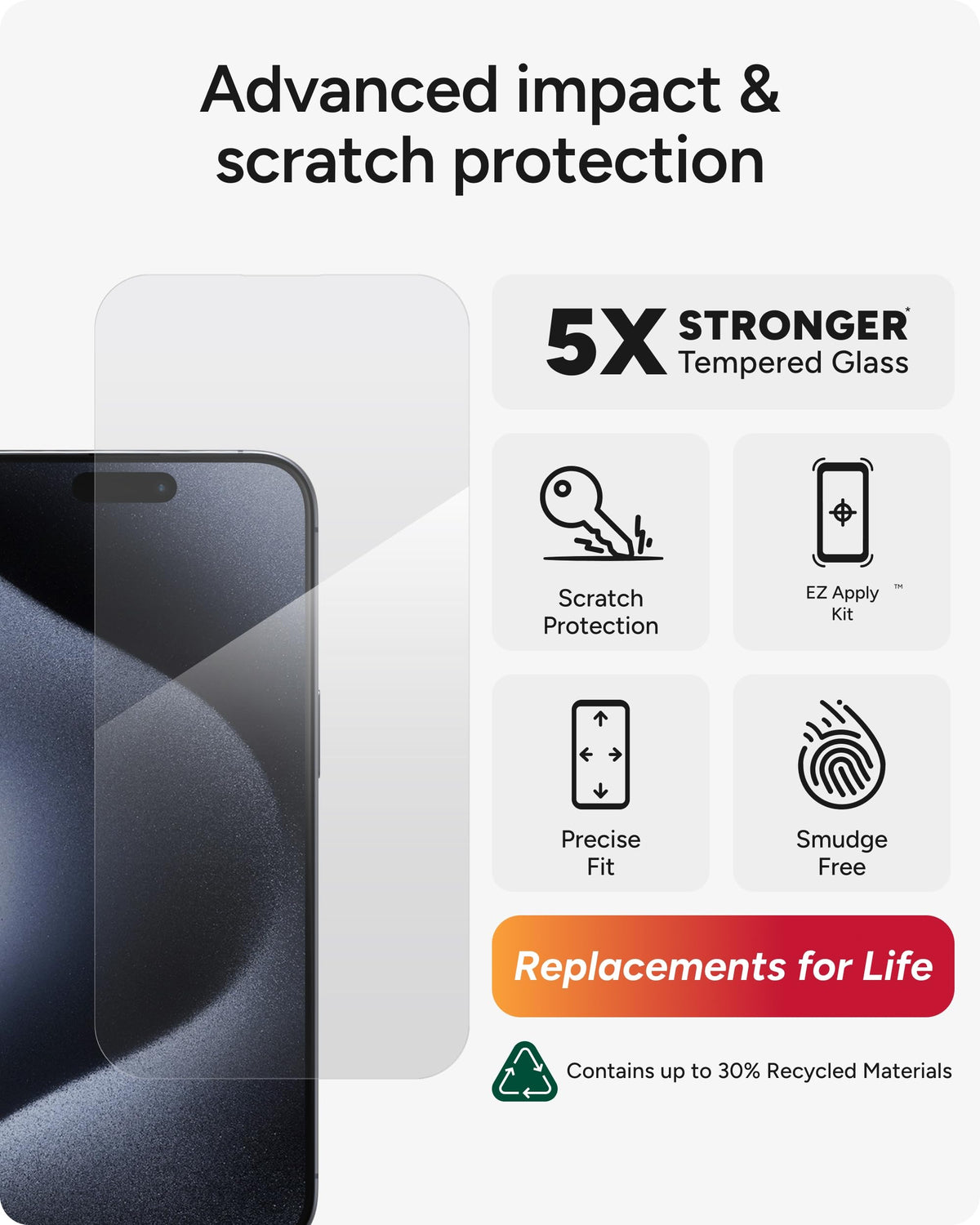 ZAGG Glass Elite Screen Protector for Apple iPhone 11 Pro Max and Xs Max