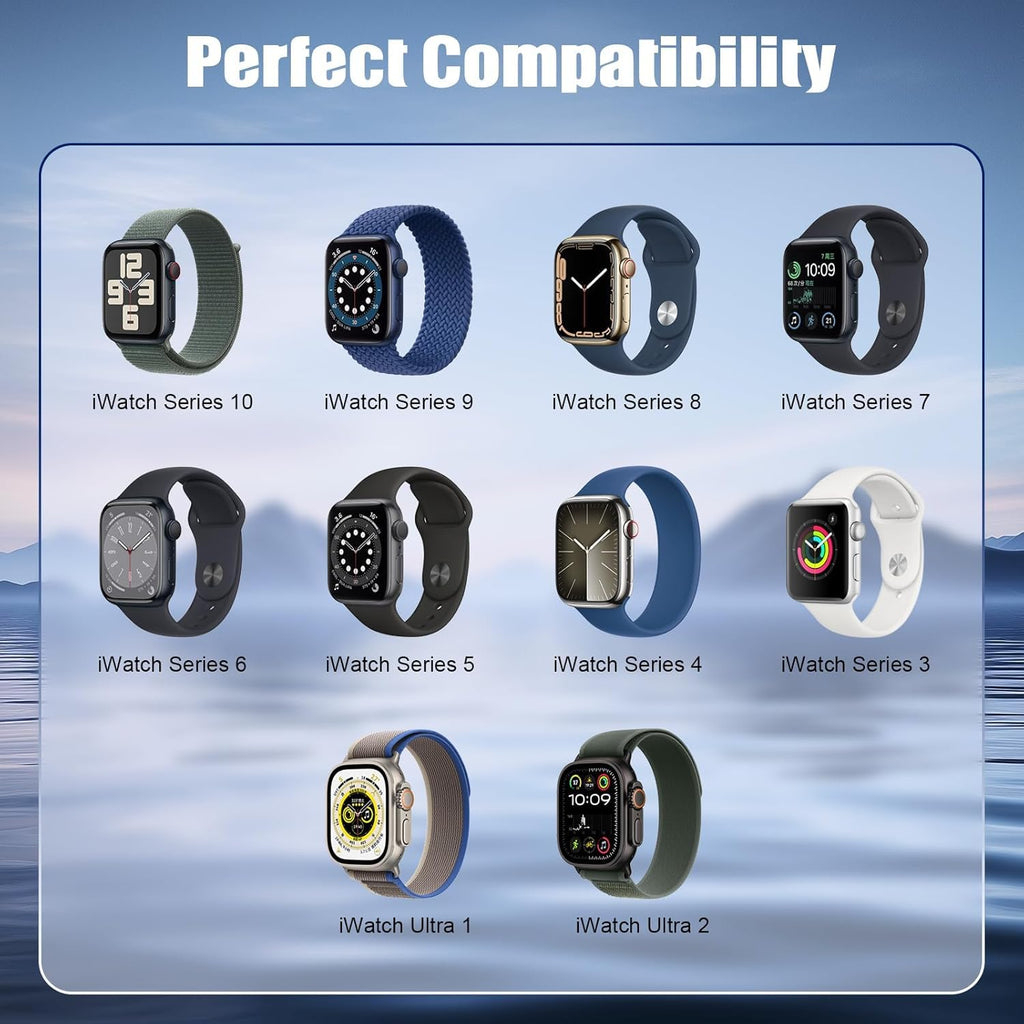 Fast Charger for Apple Watch Charger, USB C iPhone Watch Charger Plug Adapter & Long 6.6FT iWatch Portable Wireless Fast Charging Cable Cord Compatible with Apple Watch Series 10/9/8/7/SE/6/5/4/3/2/1