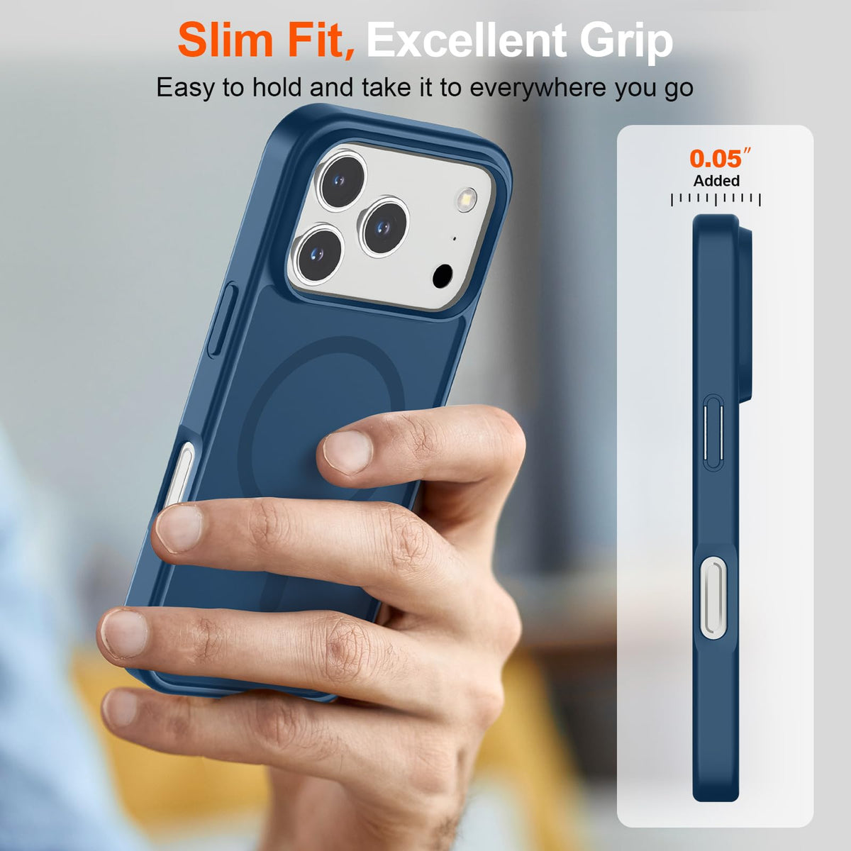 SUPFINE Magnetic for iPhone 18 Pro Max/17 Pro Max Case Dark Blue